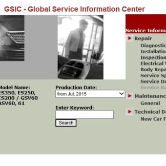 Lexus ES350 , ES250 , ES200 (GSV60, ASV60, ASV61) Service Repair Manual & EWD (2012-20xx) PDF Download