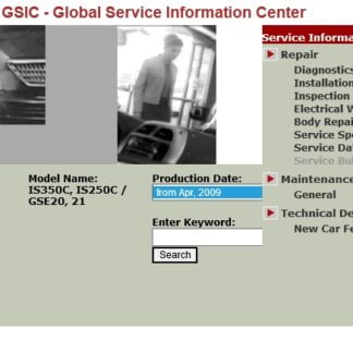 Lexus IS250C , IS350C (GSE20, GSE21) Service Repair Manual & EWD (2009 – 2015) PDF Download