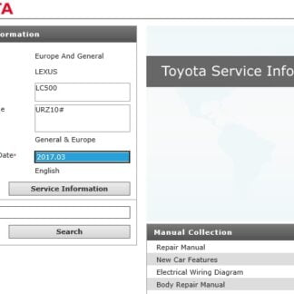 Lexus LC500 (URZ10#) Service Repair Manual & EWD (2016 and later) PDF Download