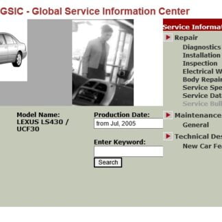 Lexus LS430 (UCF30 Series) Service Repair Manual & EWD (From 2005) PDF Download
