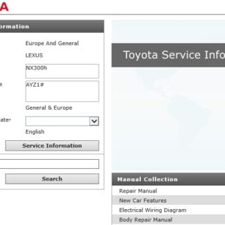 Lexus NX300h Service Repair Manual & EWD (2014 and later) PDF Download