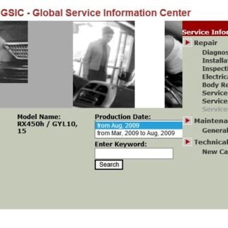 Lexus RX450h (GYL10, GYL15) Service Repair Manual & EWD (2009-2015) PDF Download